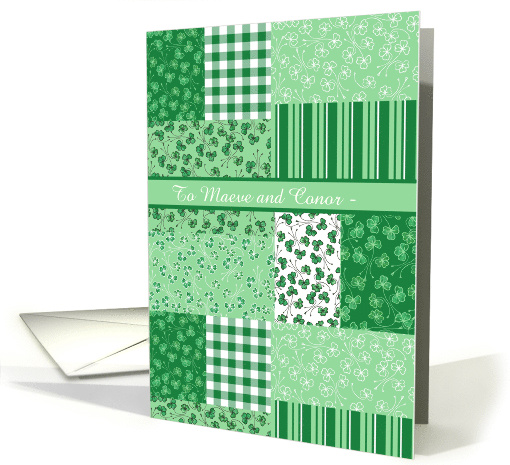 Shamrocks St Patrick's Day to Personalize card (1253608)