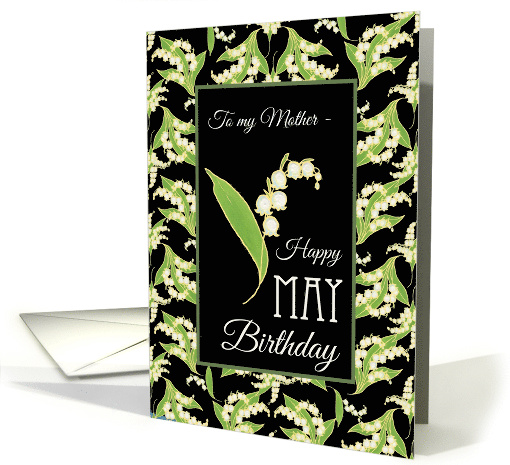 For Mother May Birthday with Lilies on Black card (1276678)