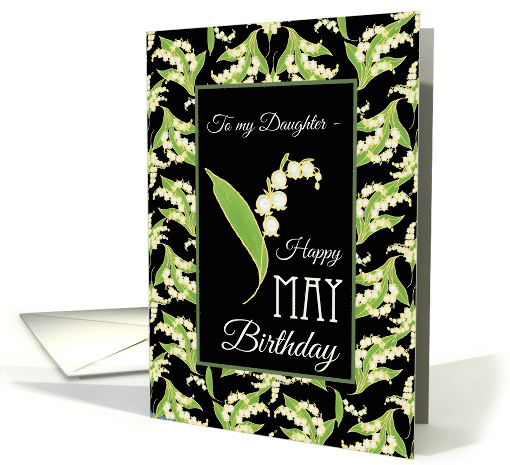 For Daughter May Birthday with Lilies on Black card (1276696)