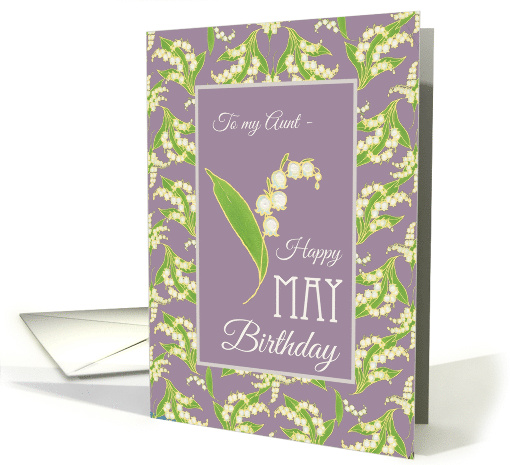 For Aunt May Birthday with Lilies on Mauve card (1276708)