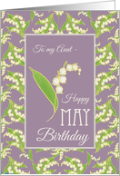 For Aunt May Birthday with Lilies on Mauve card