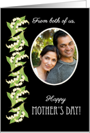 Mother’s Day Photo Upload From Both of Us Lilies on Black card