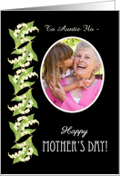 Mother’s Day Photo Upload to Personalise Lilies on Black card