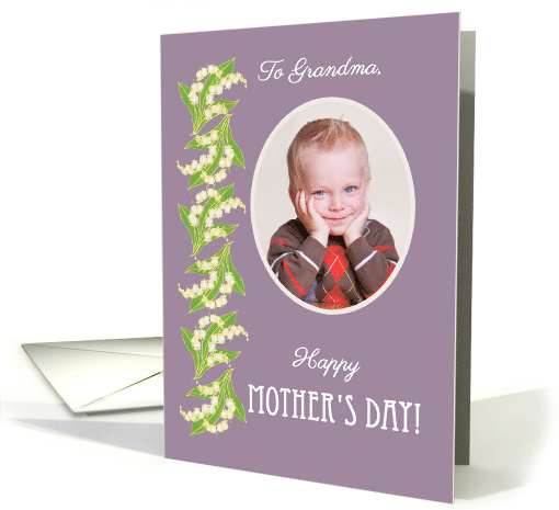 To Grandma Mother's Day Photo Upload Lilies on Mauve card (1276838)