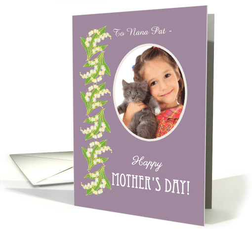 Mother's Day Photo Upload Custom Front Lilies on Mauve card (1276842)