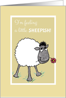 Apology with Fun Sheep Feeling Sheepish card