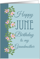 For Grandmother’s June Birthday with Dog Roses card