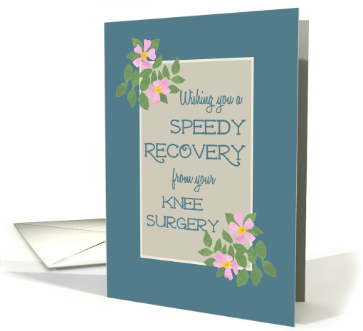 Get Well from Knee Surgery with Vintage Pink Dog Roses card (1293626)