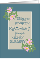 Get Well from Kidney Surgery with Vintage Pink Dog Roses card