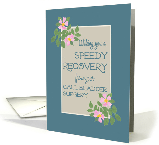 Get Well from Gall Bladder Surgery with Vintage Pink Dog Roses card