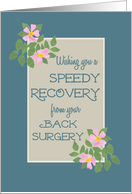 Get Well from Back Surgery with Vintage Pink Dog Roses card