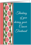 Thinking of You Cancer Treatment with Water Lilies Border card