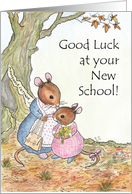 Little Mouse New School Good Luck Card