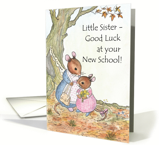 Little Mouse New School Good Luck Card, Little Sister card (1304710)