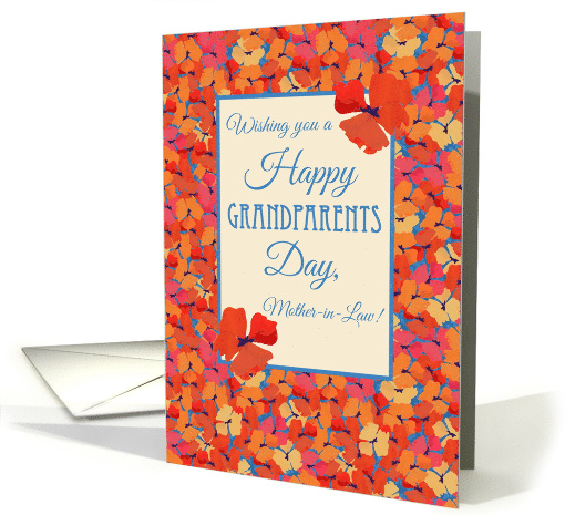 Grandparents Day for Mother in Law Icelandic Poppies Blank Inside card