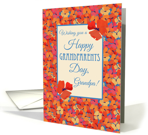 Grandparents Day for Grandpa Icelandic Poppies Blank Inside card