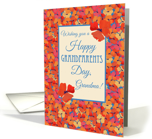 Grandparents Day for Grandma Icelandic Poppies Blank Inside card