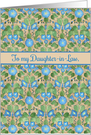 For Daughter in Law Get Well Blue Morning Glory Pattern card