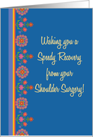 Get Well from Shoulder Surgery with Rangoli Pattern Border card