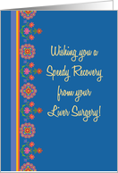 Get Well from Liver Surgery with Rangoli Pattern Border card