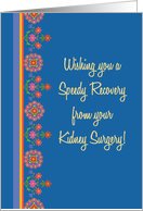 Get Well from Kidney Surgery with Rangoli Pattern Border card