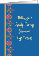 Get Well from Eye Surgery with Rangoli Pattern Border card