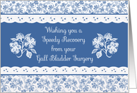 Get Well from Gall Bladder Surgery With Pretty Indigo Patterns card