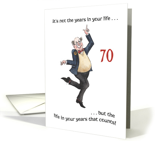 Fun Age-specific 70th Birthday Card for a Man card (1470352)