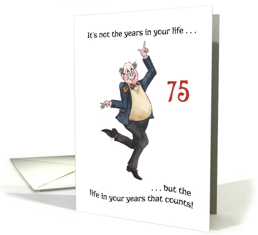 Fun Age-specific 75th Birthday Card for a Man card (1470354)