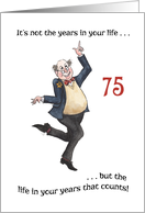 Fun Age-specific 75th Birthday Card for a Man card