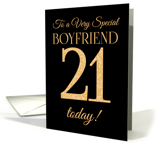 Chic 21st Birthday Card for Special Boyfriend card (1509090)