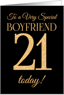Chic 21st Birthday Card for Special Boyfriend card