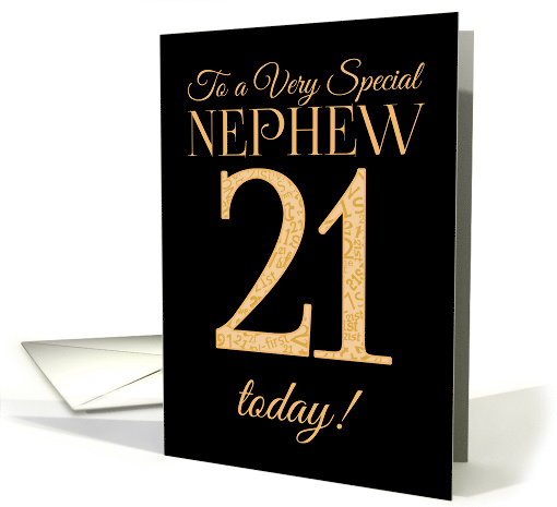 Chic 21st Birthday Card for Special Nephew card (1509264)