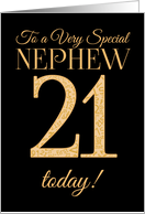 Chic 21st Birthday Card for Special Nephew card