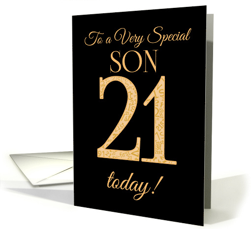 Chic 21st Birthday Card for Special Son card (1509270)