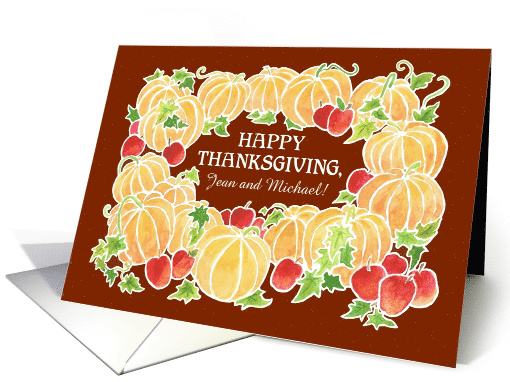 Thanksgiving Pumpkins and Apples to Customize card (1546882)