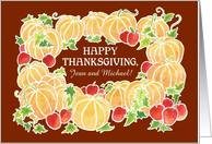 Thanksgiving Pumpkins and Apples to Customize card