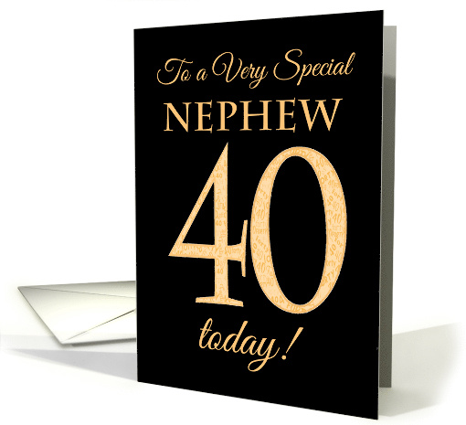 Chic 40th Birthday Card for Special Nephew card (1558200)