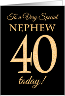 Chic 40th Birthday Card for Special Nephew card