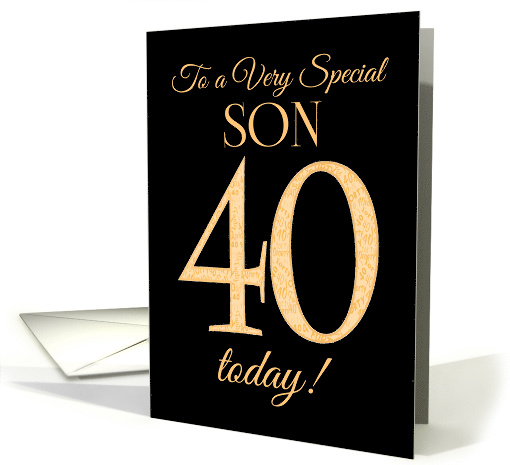 Chic 40th Birthday Card for Special Son card (1558204)