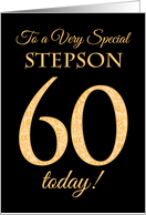 Chic 60th Birthday Card for Special Stepson card