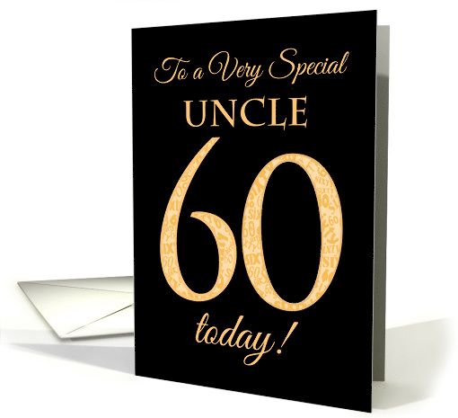 Chic 60th Birthday Card for Special Uncle card (1559138)