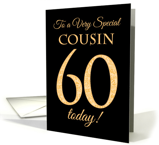 Chic 60th Birthday Card for Special Cousin card (1559140)