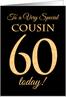 Chic 60th Birthday Card for Special Cousin card