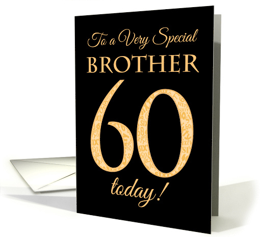 Chic 60th Birthday Card for Special Brother card (1559144)