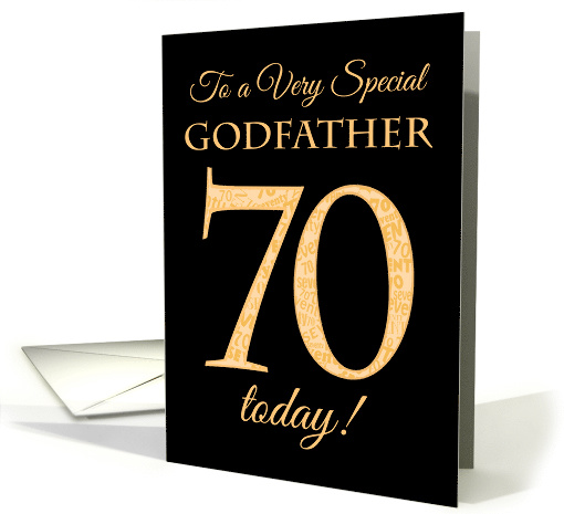 Chic 70th Birthday Card for Special Godfather card (1559488)