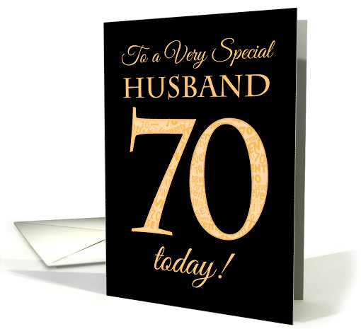 Chic 70th Birthday Card for Special Husband card (1559494)