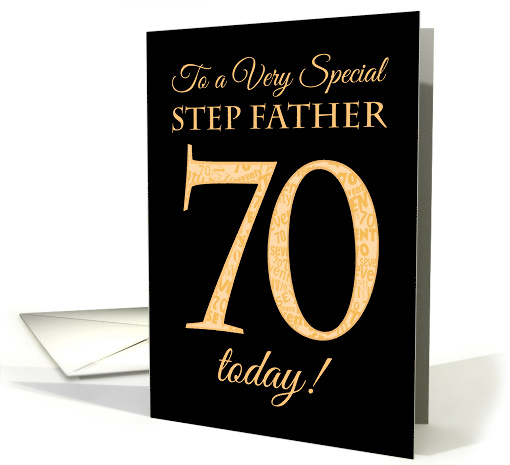 Chic 70th Birthday Card for Stepfather card (1559498)