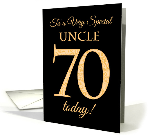 Chic 70th Birthday Card for Uncle card (1559500)