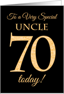 Chic 70th Birthday Card for Uncle card